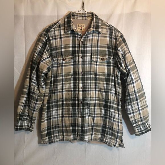Red Head Brand Plaid Button up Fleece lined Shacket. Size medium. - Picture 1 of 7